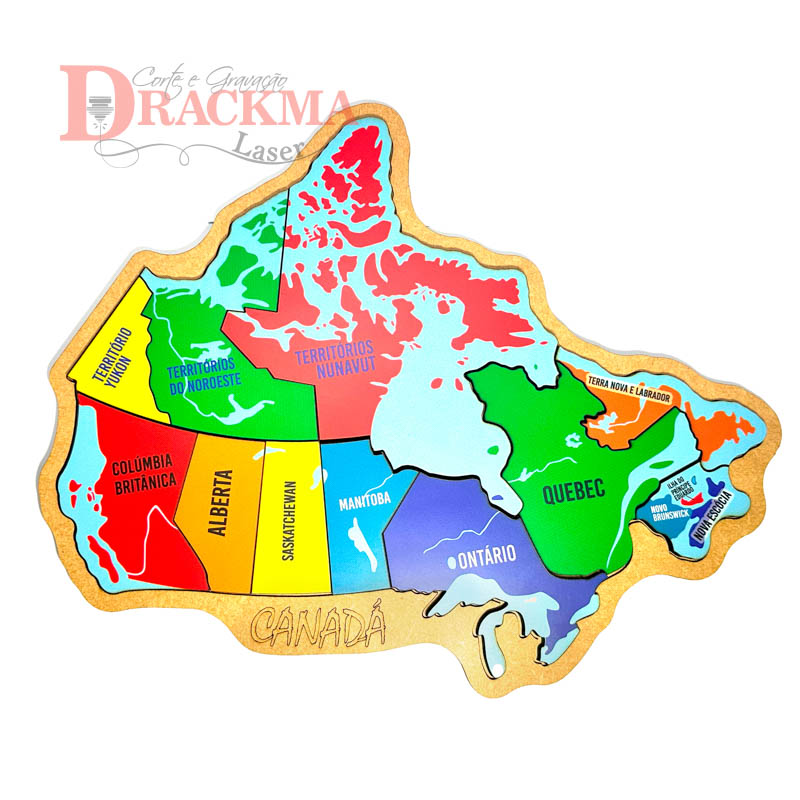 Quebra-Cabeça Mapa do Canadá