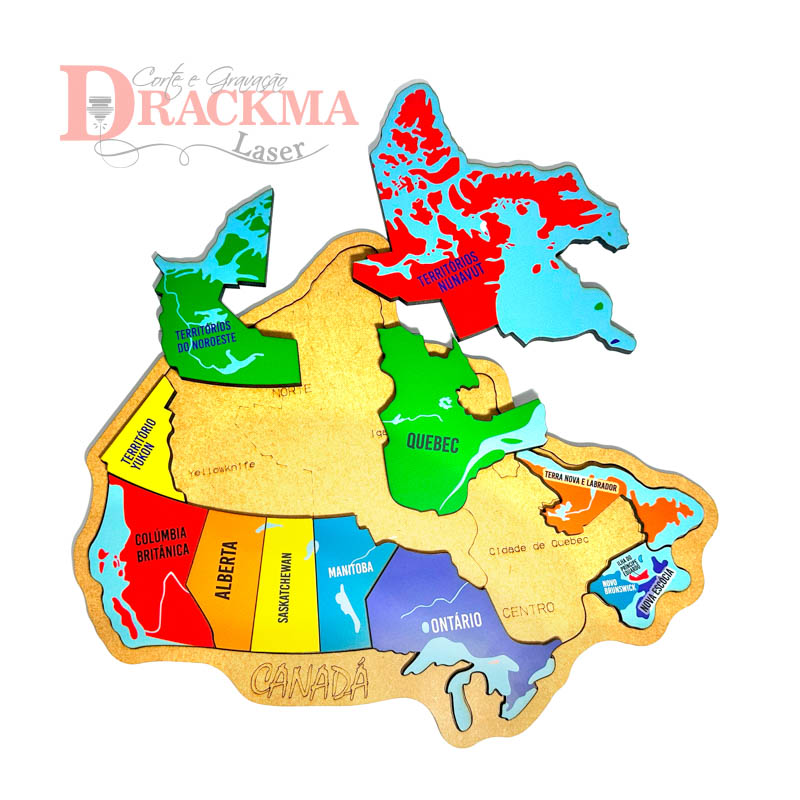 Quebra-Cabeça Mapa do Canadá - Imagem 2