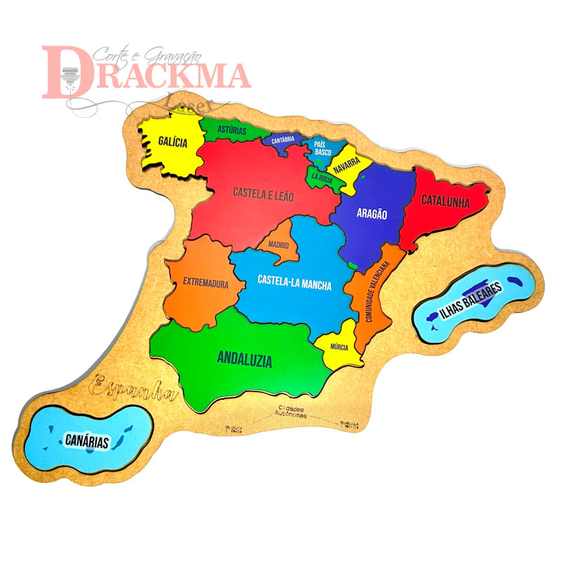 Quebra-Cabeça Mapa da Espanha