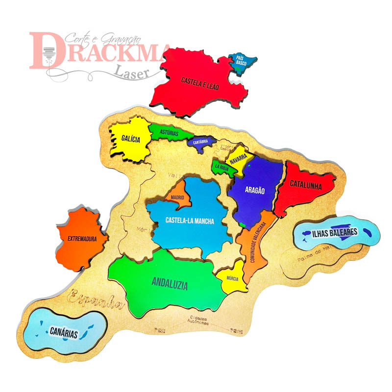 Quebra-Cabeça Mapa da Espanha - Imagem 2