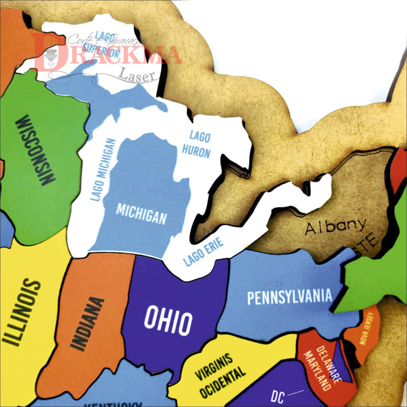 Quebra-Cabeça Mapa Dos Estados Unidos - Imagem 4