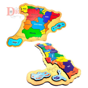 Kit Quebra-cabeça Mapas Espanha e Portugal