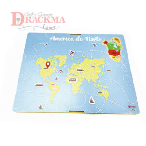 Caixa para Mapa da América do Norte