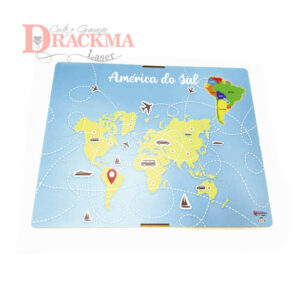 Caixa para Mapa da América do Sul